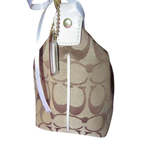 Coach Limited Edition Canvas Leather Floral Applique Demi Baguette Bag - Picture 4 of 13